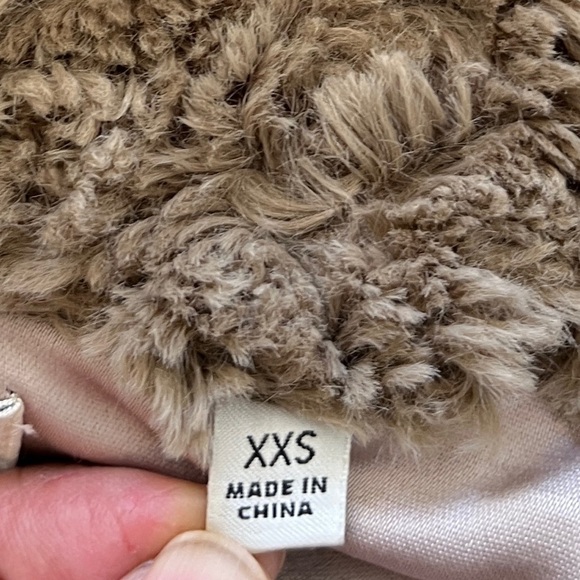 Aritzia Wilfred Free Grete jacket Size XXS Cozy Brown Teddy Coat Casual Fall - Picture 9 of 14